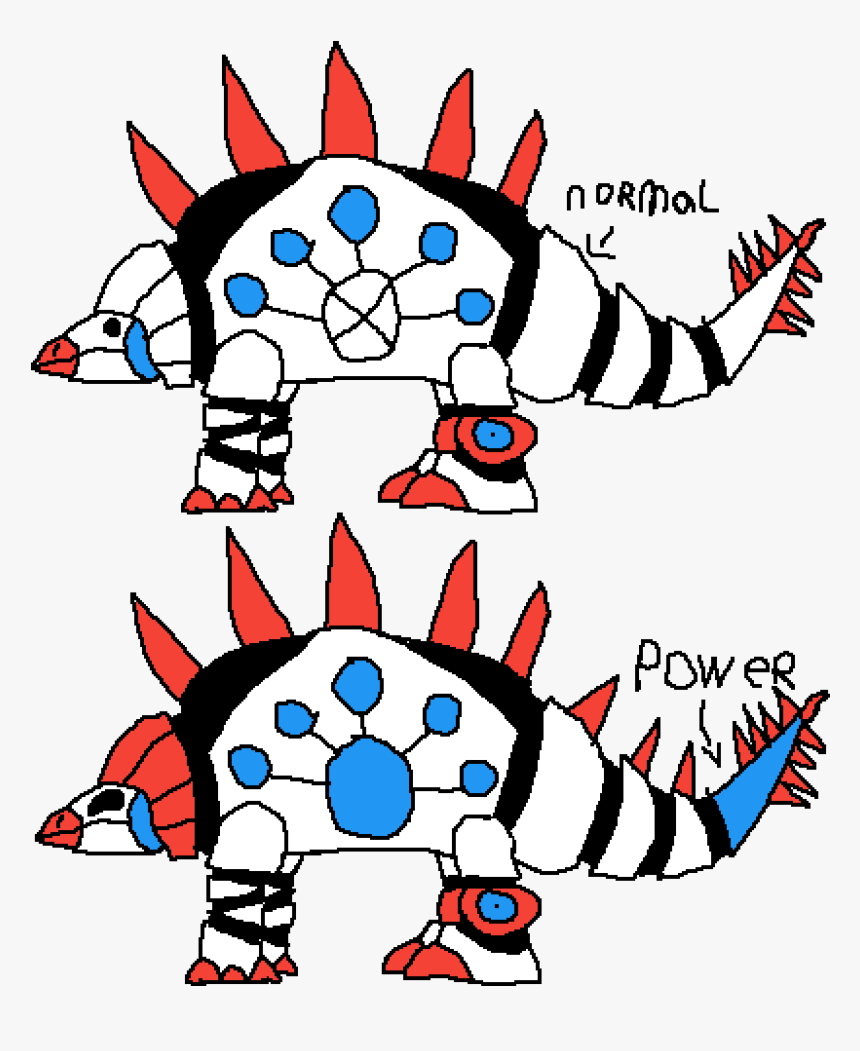 Robot Stegosaurus Normal And Powerful, HD Png Download, Free Download