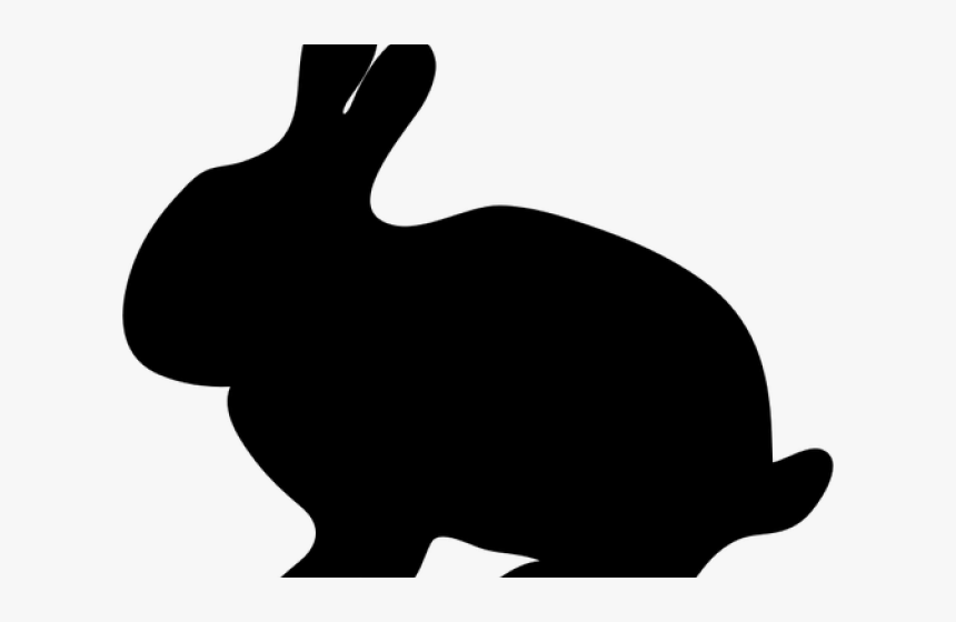 Silhouettes Clipart Black Bunny, HD Png Download, Free Download