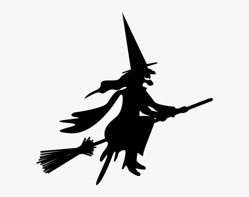 Witch On Broom Png , Png Download - Witch On Broomstick Png, Transparent Png, Free Download