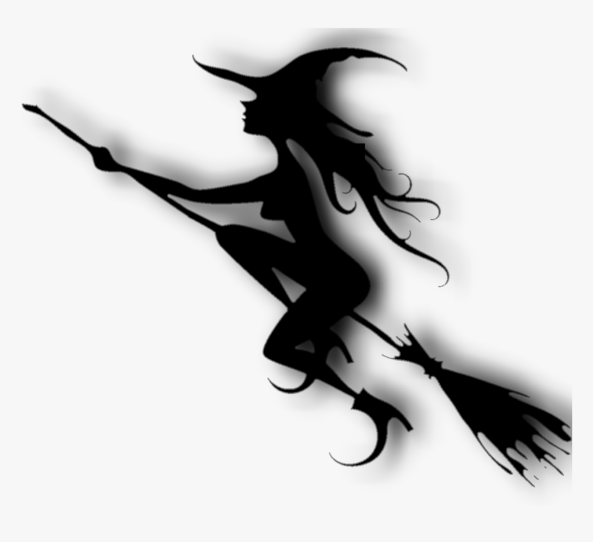 Transparent Png Witch On A Broom Silhouette , Png Download - Witch On A Broom Transparent, Png Download, Free Download