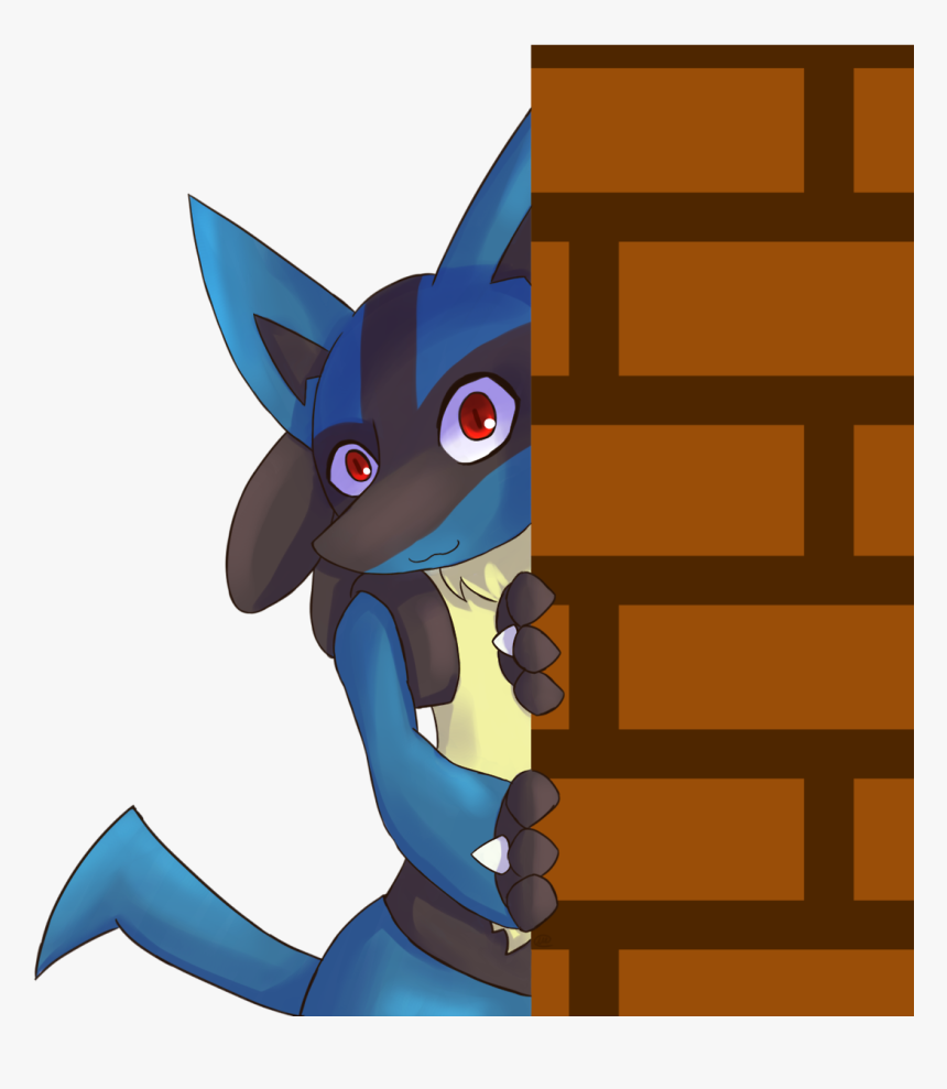 “ Commission For @double Fgc For Lucario Peeking Behind - Drink Lucario, HD Png Download, Free Download