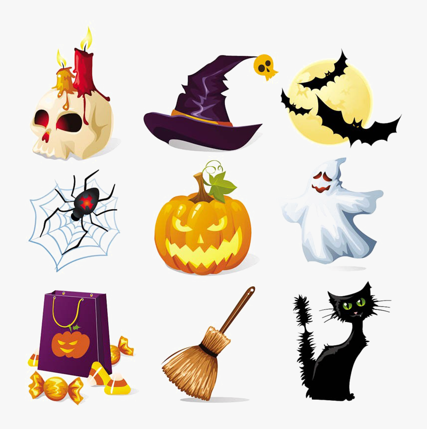 Halloween Elements Png Free Download - Halloween Clipart, Transparent Png, Free Download