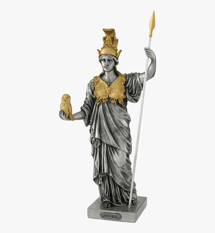 Pewter Athena Goddess Of Wisdom And War - Bronze Sculpture, HD Png Download, Free Download