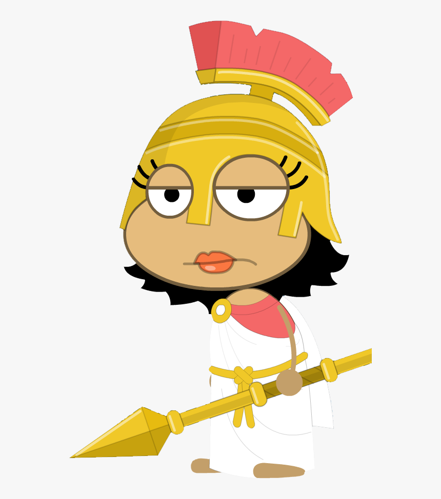 Athena - Cartoon Athena Greek Goddess, HD Png Download, Free Download