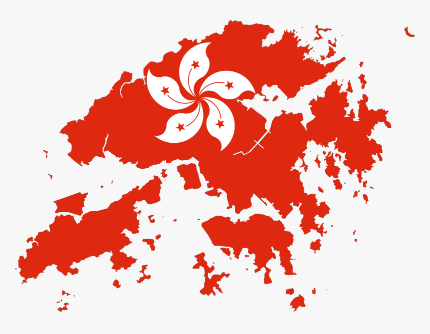 Hong Kong Flag Map, HD Png Download, Free Download