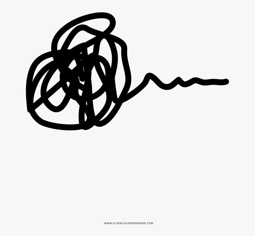 Scribble Coloring Page - Scribble Symbol, HD Png Download, Free Download