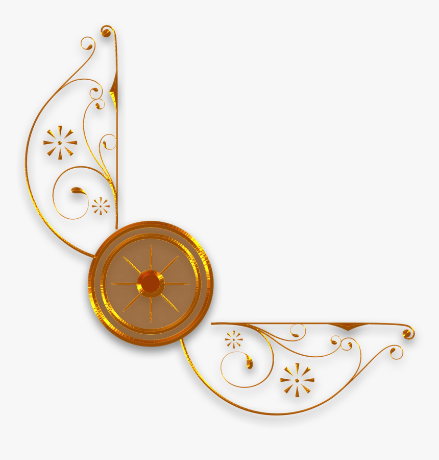 Gold Corner Circles Free Photo - Vector Png Golden Corner, Transparent Png, Free Download