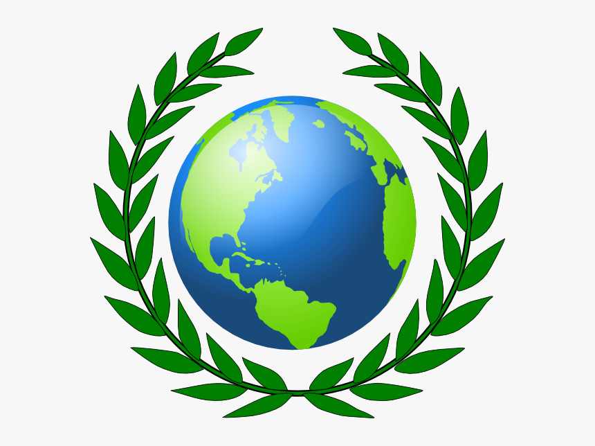 22 Laurel Wreath Clip Art - Earth With Olive Leaf, HD Png Download, Free Download