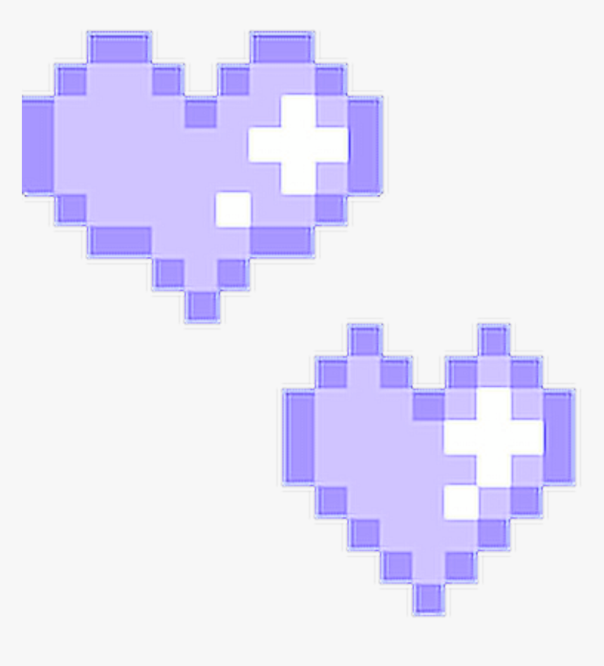 #pastel #purple #heart #hearts #aesthetic #aesthetics - Pixel Kawaii Heart, HD Png Download, Free Download