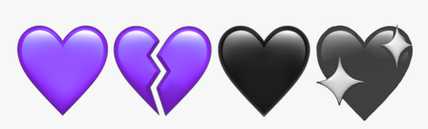 #purple #hearts #heart #broken #heartbroken #aesthetic - Broken Blue Heart Emoji, HD Png Download, Free Download