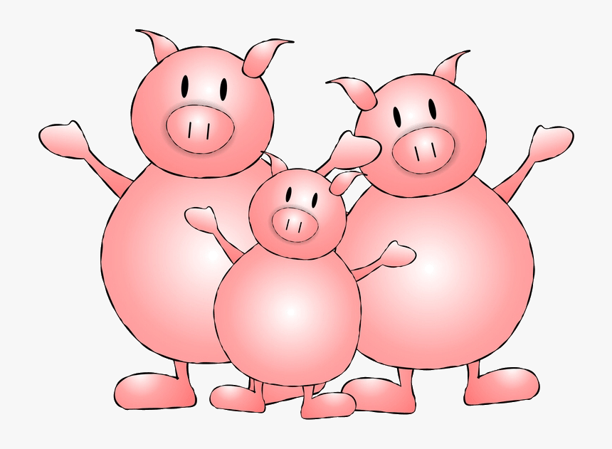 Pig Cartoon Three Pig, HD Png Download, Free Download