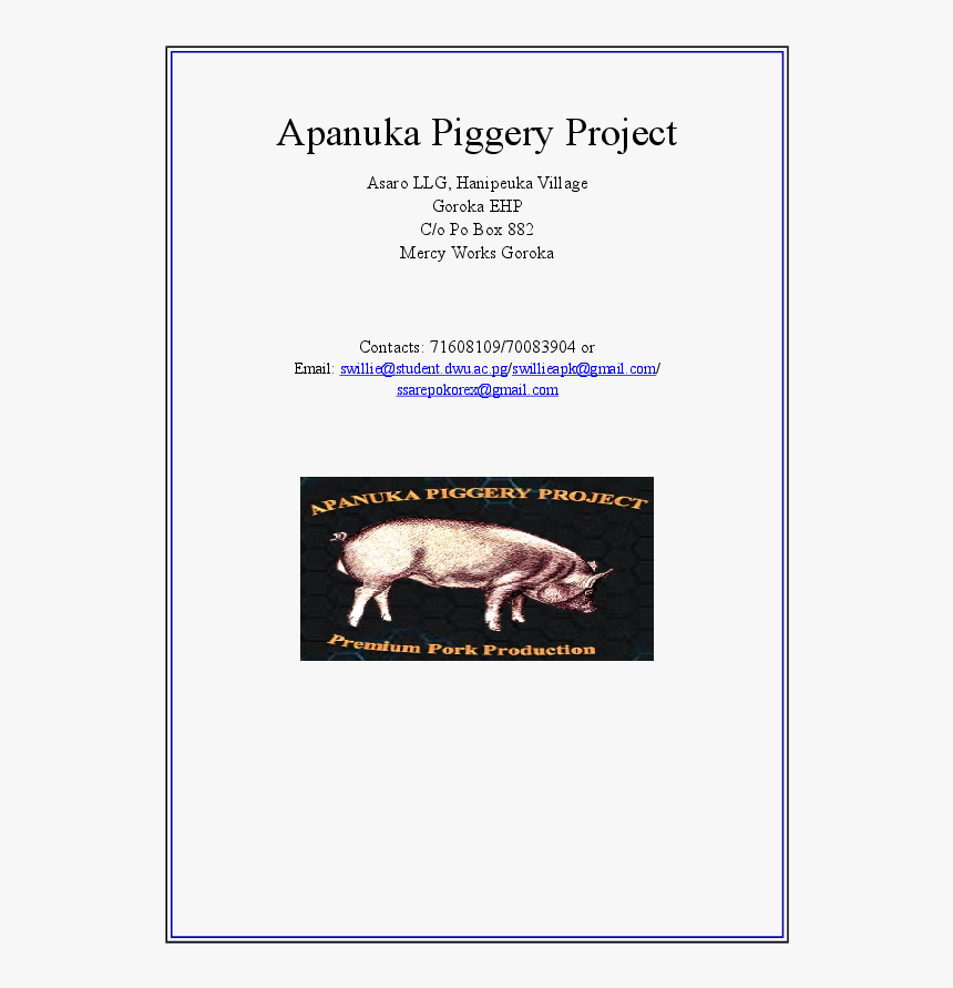 Project Proposal For Pig Farming, HD Png Download, Free Download