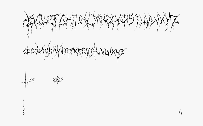 Font Preview Xxii Ultimate Black Metal Fallen Angel - Black Metal Font, HD Png Download, Free Download