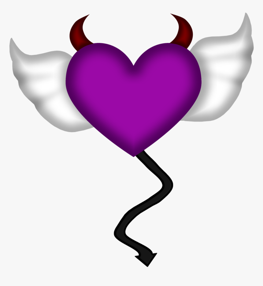 Corazon Con Alas Y Cuernos, HD Png Download, Free Download