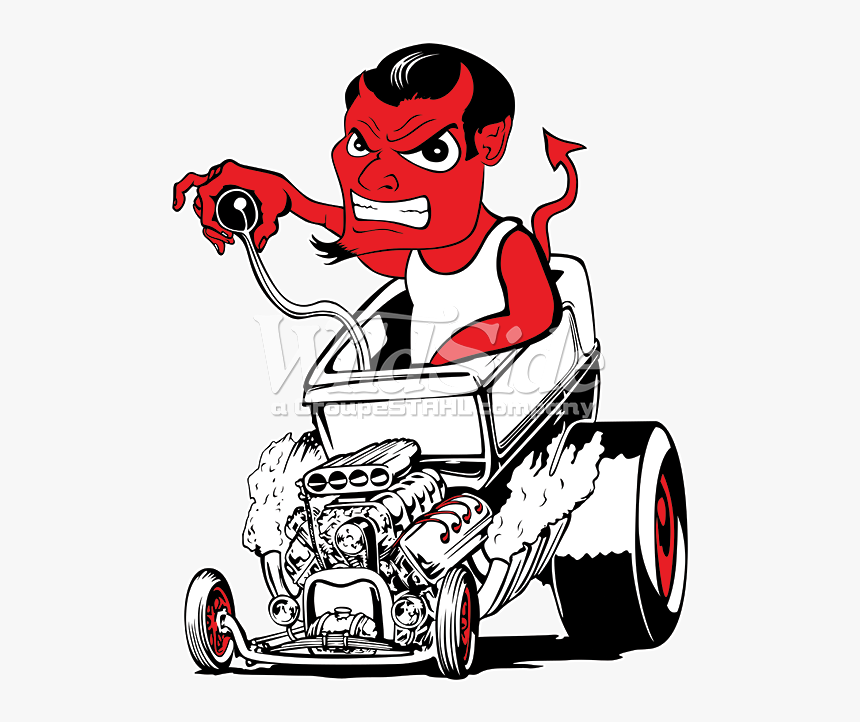 Devil Driving Hot Rod - Devil Driving A Car, HD Png Download, Free Download