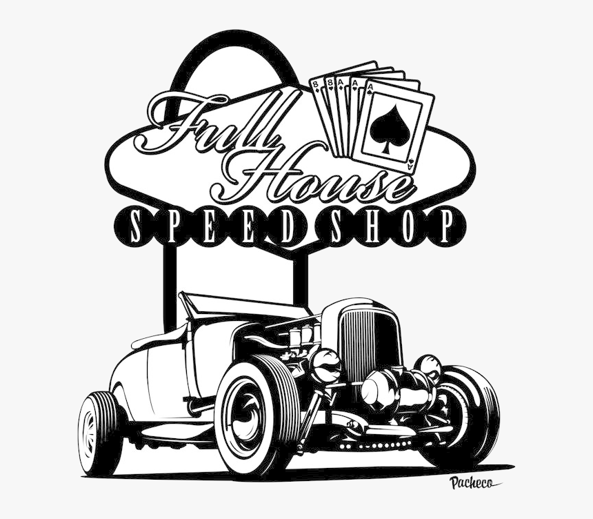 Hot Rod Car Drawings Free Best On Transparent Png - Hot Rod Line Art, Png Download, Free Download