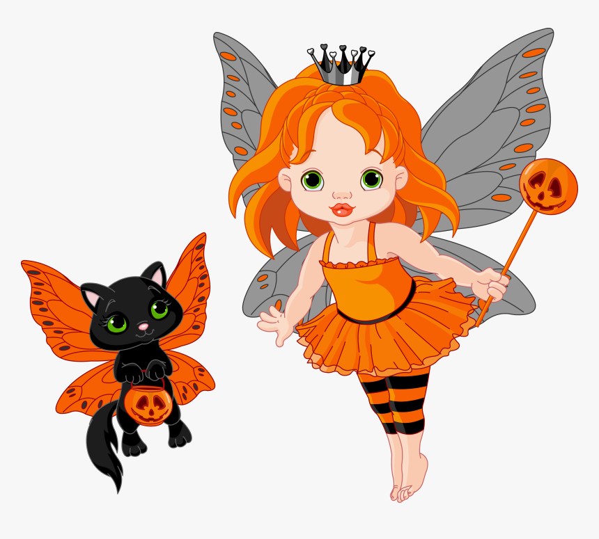 Transparent Halloween Fairy And Cat 0 Pngs, Png Download, Free Download