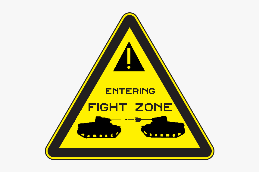 Entering Fight Zone - Panneau Attention Peinture Fraiche, HD Png Download, Free Download