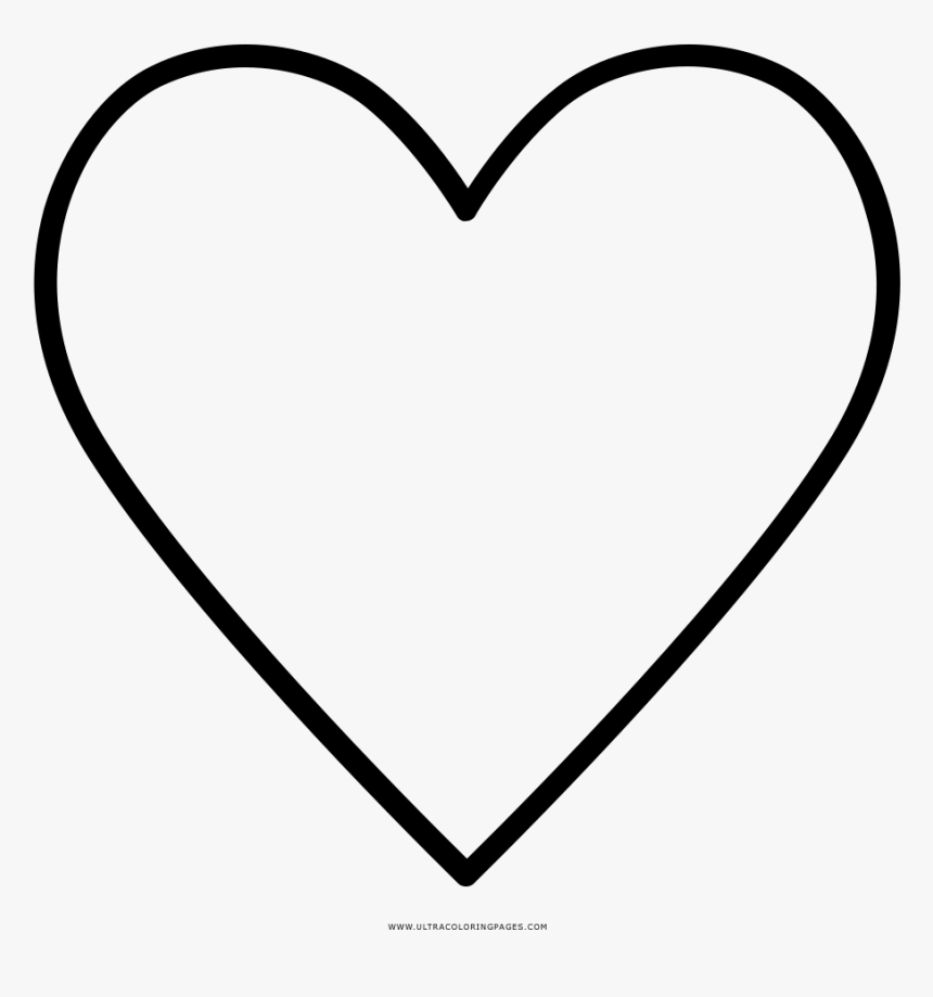 Coracao Desenho Png - Cuore Da Colorare E Stampare, Transparent Png, Free Download