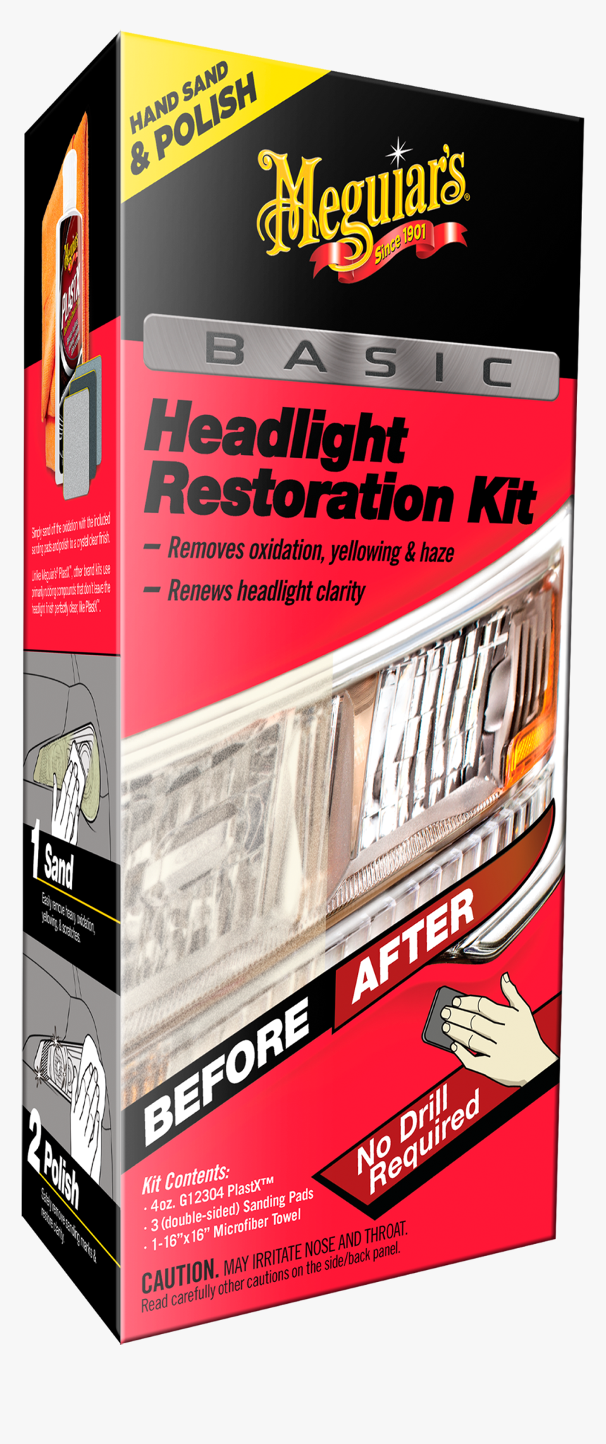 Meguiar"s® Basic Headlight Restoration Kit - Meguiars Basic Headlight Restoration Kit, HD Png Download, Free Download