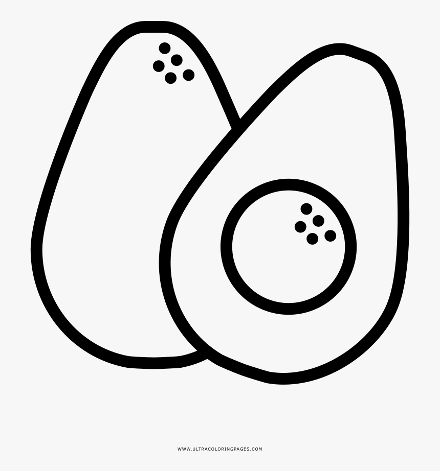 Avocado Coloring Page, HD Png Download, Free Download