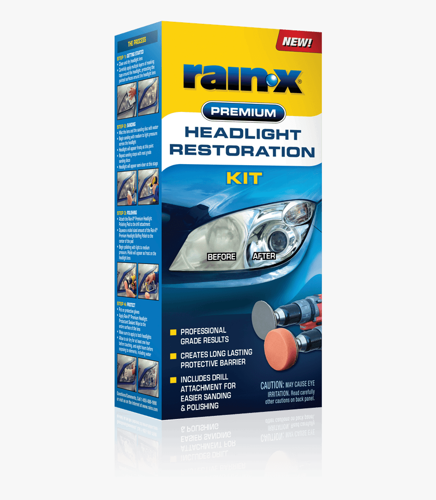 Rain-x® Premium Headlight Restoration Kit - Rain X Premium Headlight Restoration Kit 610153, HD Png Download, Free Download