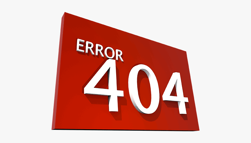 404 Page Error Sign - Error 404 Transparent, HD Png Download, Free Download