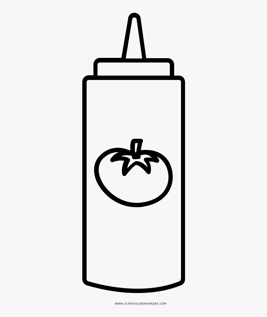 Tomato Sauce Coloring Page, HD Png Download, Free Download