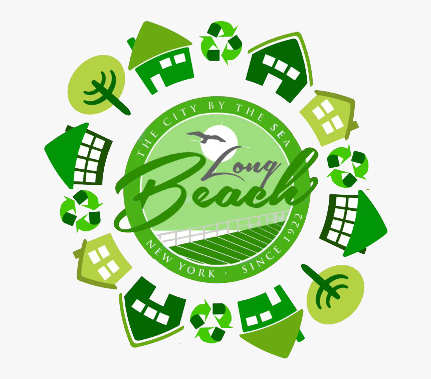 Greenlogowithhouses2015 No Background - City Of Long Beach, HD Png Download, Free Download