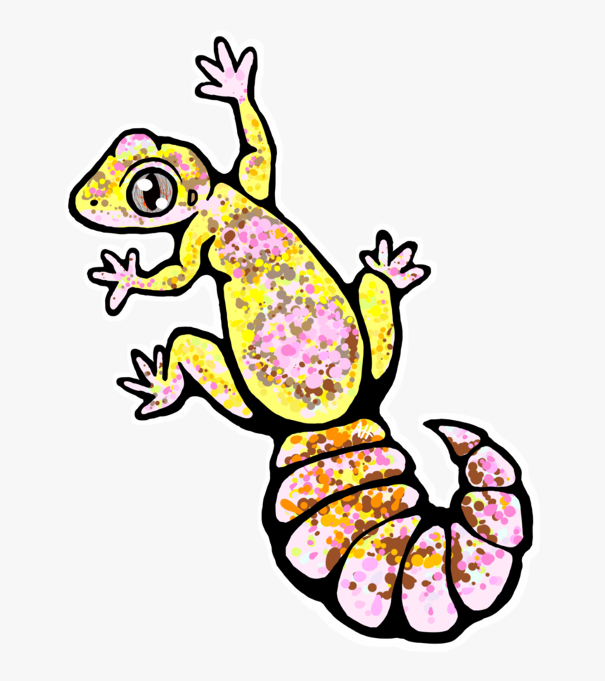 Leopard Gecko Sticker By Sc Monster Roo - Easy To Draw Leopard Gecko, HD Png Download, Free Download