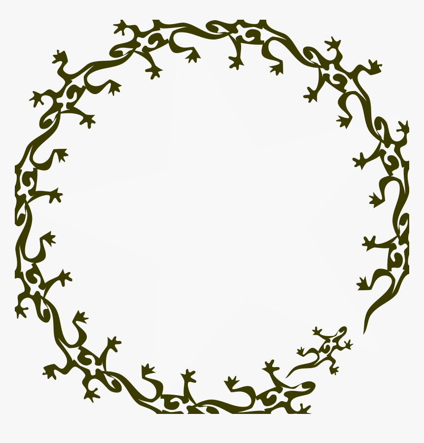 Gecko Star Clip Arts - Lizard Circle, HD Png Download, Free Download