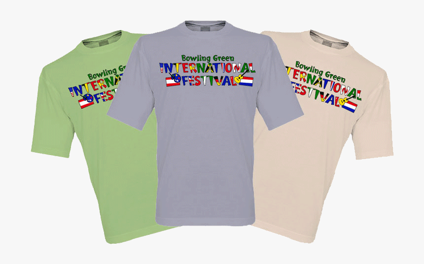 Bowling Green International Festival Logo T-shirt Design - Active Shirt, HD Png Download, Free Download