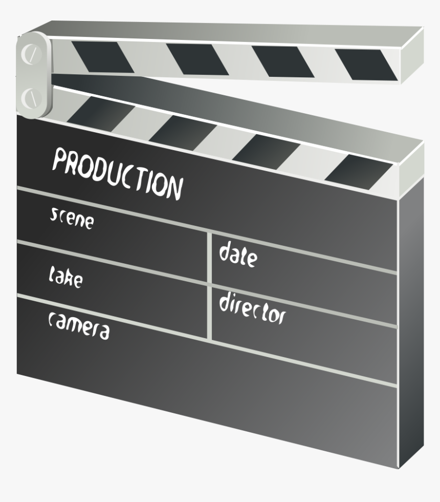 Movie Clapper Board Call To Action - 3d Clapper Board, HD Png Download, Free Download