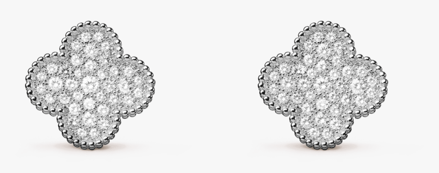 Magic Alhambra Earrings, - Van Cleef & Arpels Diamond Earrings, HD Png Download, Free Download