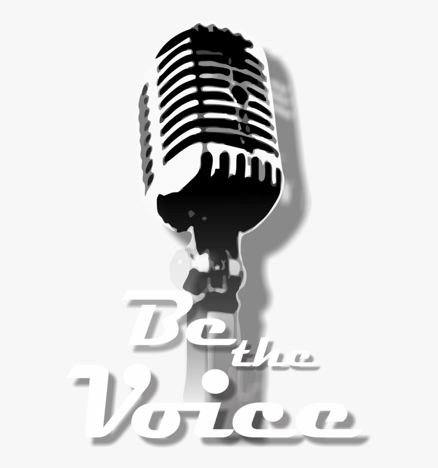 Be The Voice 2018 Gala Logo - Microphone Stencil, HD Png Download, Free Download