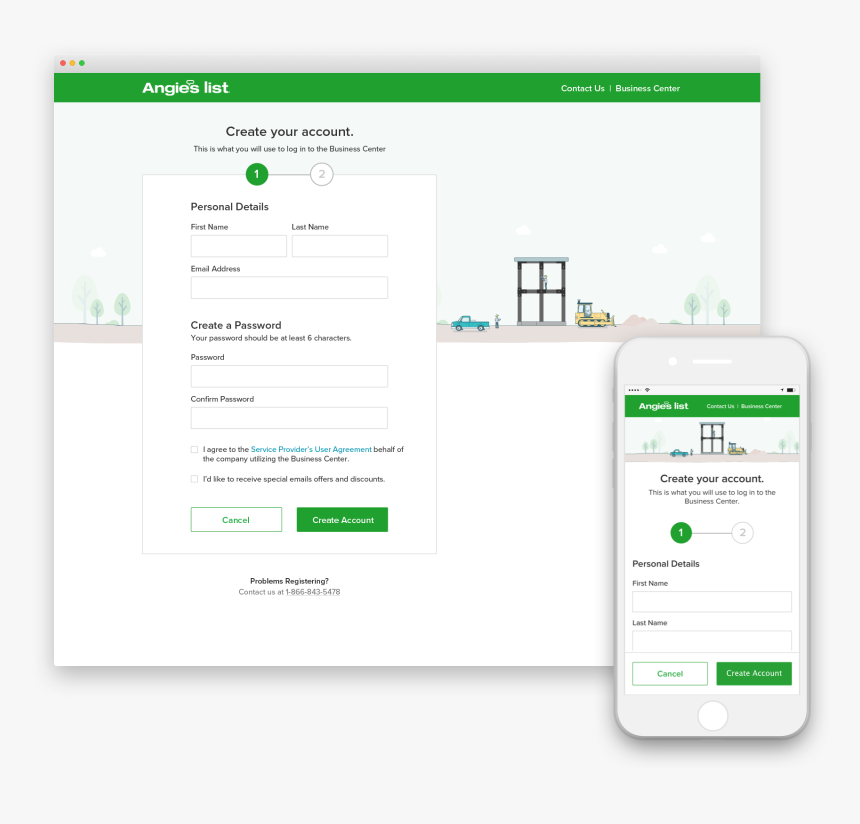 Angie's List App Landing Page, HD Png Download, Free Download