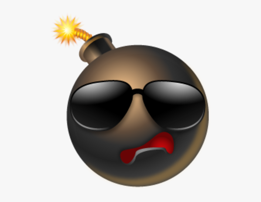 Cartoon Bomb With Shades, HD Png Download, Free Download