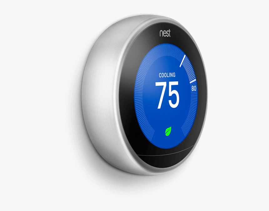 3rd Gen Nest Learning Thermostat Heating - Silver Nest Thermostat, HD Png Download, Free Download