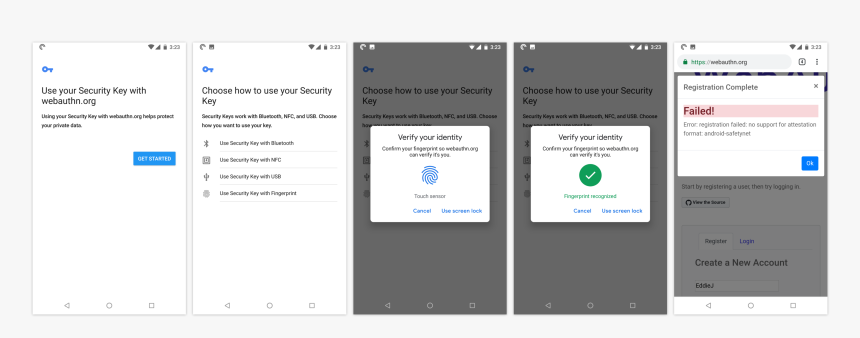 Webauthn Android, HD Png Download, Free Download