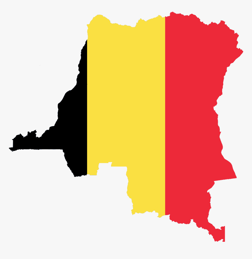 Flag Map Of Belgian Congo - Flag Map Of Democratic Republic Of The Congo, HD Png Download, Free Download