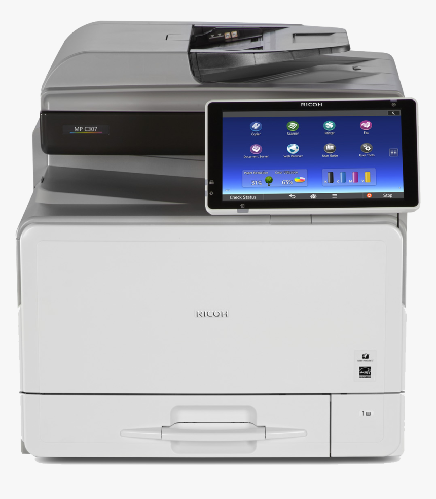 Ricoh Mp C307 Essential Color Laser Multifunction Printer - Ricoh C307, HD Png Download, Free Download