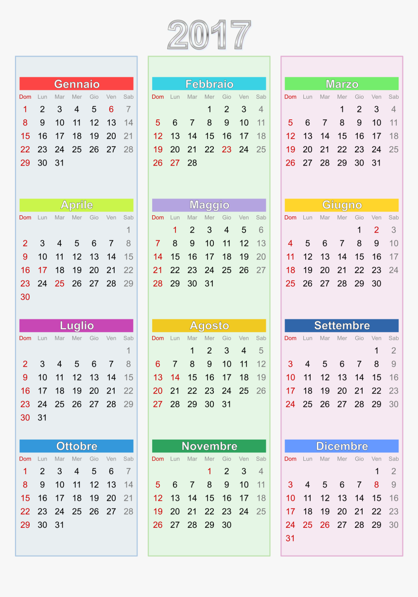 Calendario - Free 2018 Calendar Printable, HD Png Download, Free Download