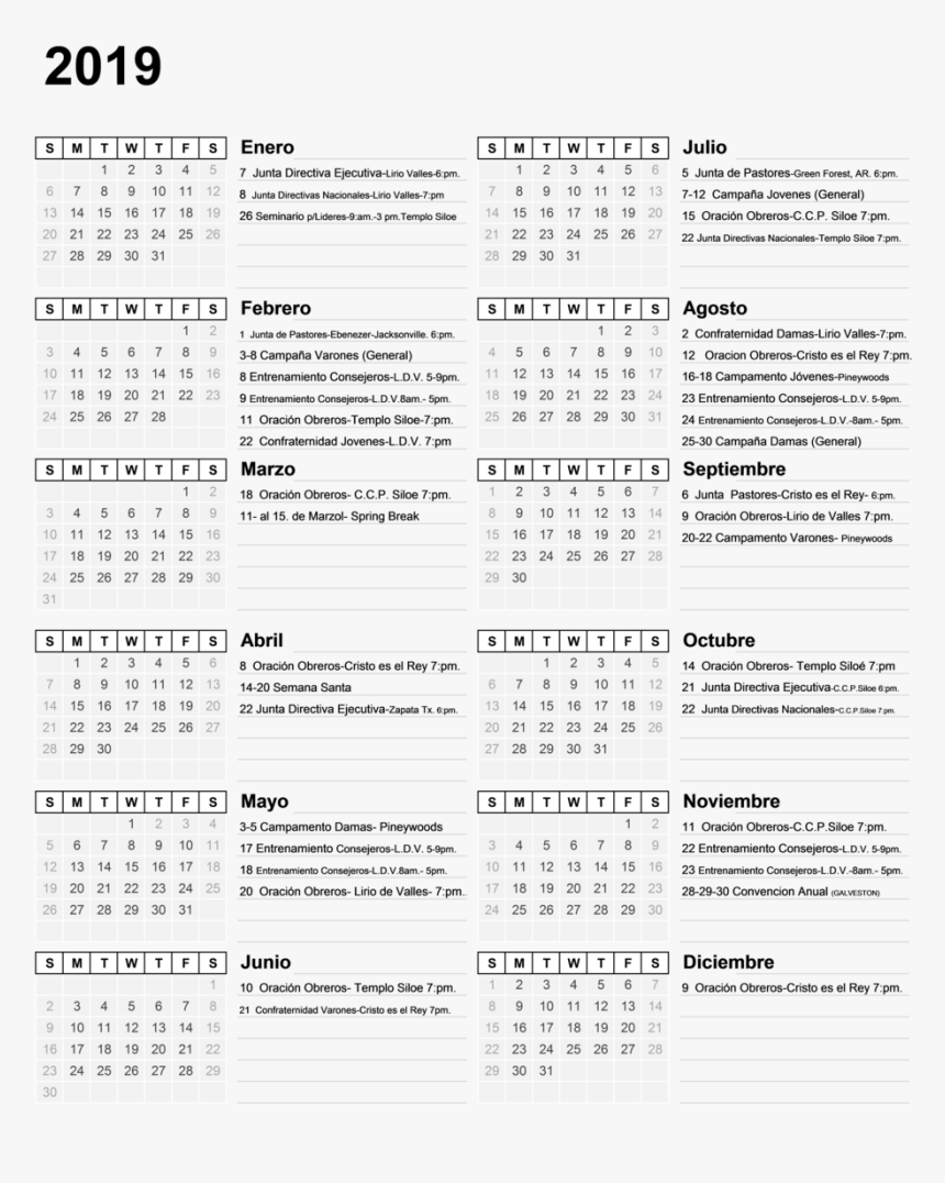 Calendario Rosa De Saron Inc - 2012 Calendar, HD Png Download, Free Download