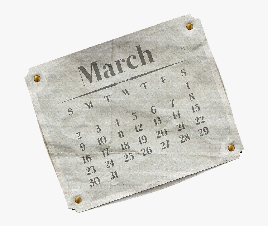 Calendario Vintage Marzo - Handwriting, HD Png Download, Free Download