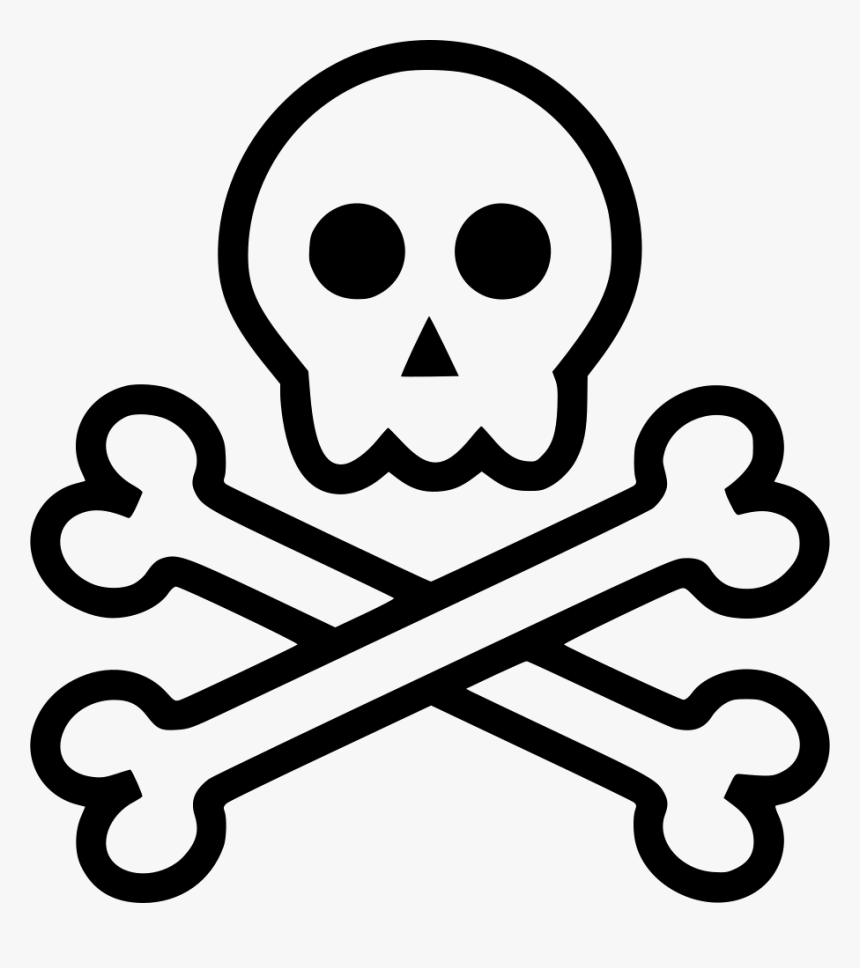 Cute Skull Sticker , Png Download - Skull And Bones Drawing, Transparent Png, Free Download