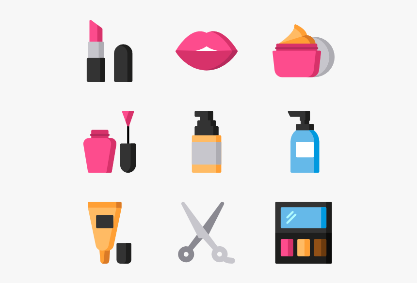 Clip Art,line,material Implement - Beauty Flat Icon Png, Transparent Png, Free Download