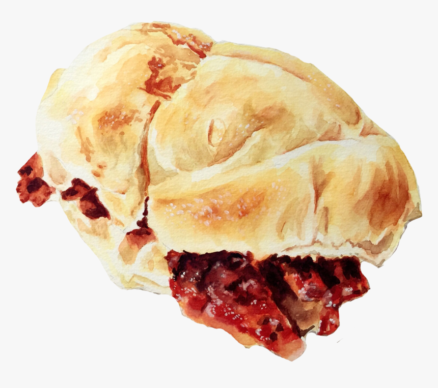 Pork Drawing Empanada - Pork Chop Bun, HD Png Download, Free Download