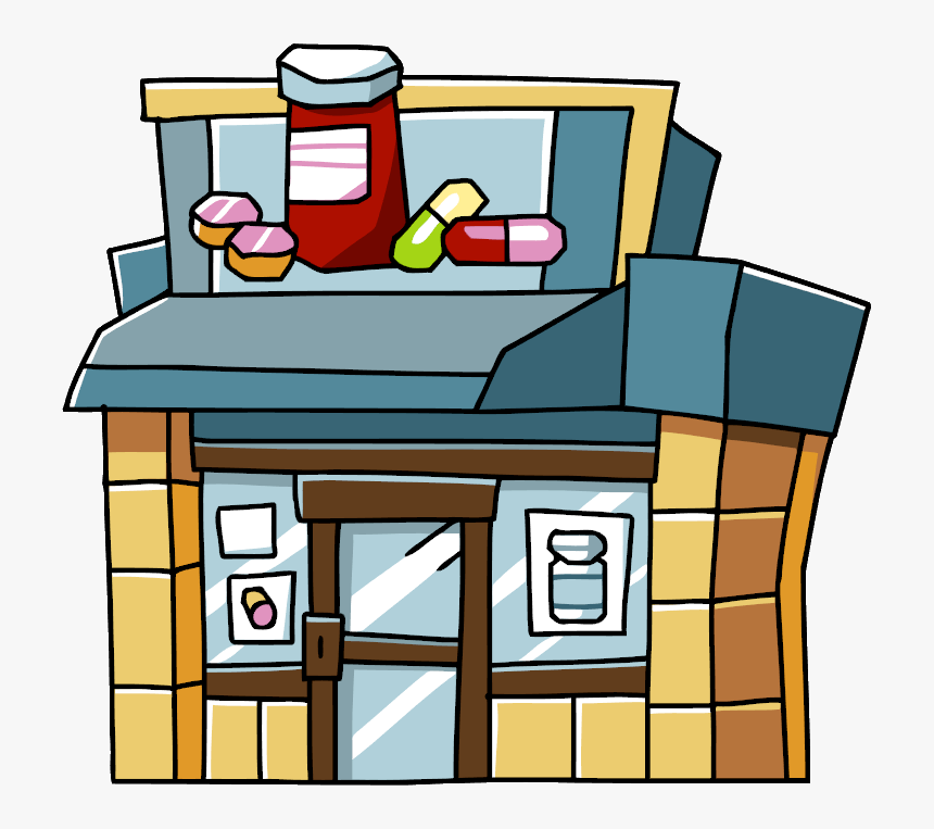Transparent Cartoon Building Png - Pharmacy Cartoon Png, Png Download, Free Download