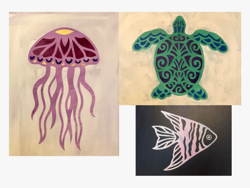 Marine Life Hot Mess Canvas - Jellyfish, HD Png Download, Free Download