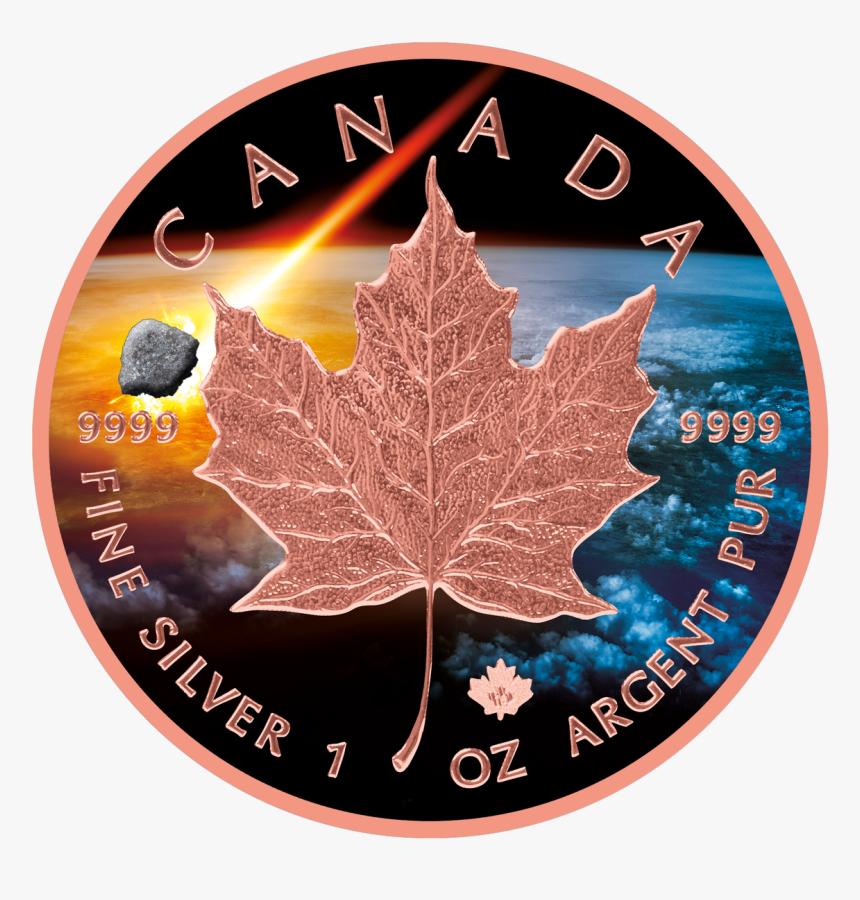 Atlas Of Meteorites Abee Maple Leaf 1 Oz Silver Coin - Meteorite, HD Png Download, Free Download